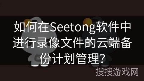 如何在Seetong软件中进行录像文件的云端备份计划管理？