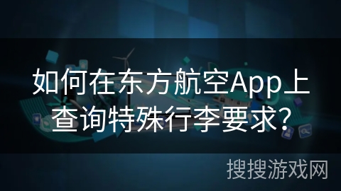 如何在东方航空App上查询特殊行李要求？