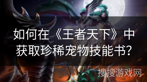 如何在《王者天下》中获取珍稀宠物技能书？