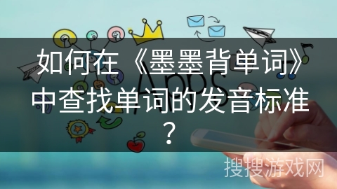 如何在《墨墨背单词》中查找单词的发音标准？