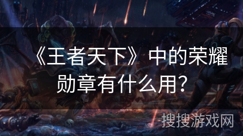 《王者天下》中的荣耀勋章有什么用？