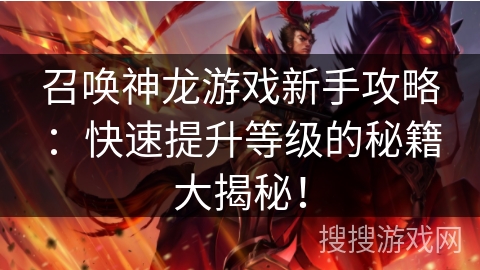 召唤神龙游戏新手攻略：快速提升等级的秘籍大揭秘！