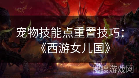 宠物技能点重置技巧：《西游女儿国》