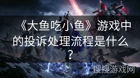 《大鱼吃小鱼》游戏中的投诉处理流程是什么？