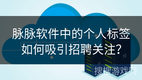 脉脉软件中的个人标签如何吸引招聘关注？