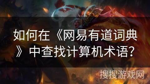 如何在《网易有道词典》中查找计算机术语？