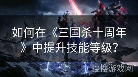 如何在《三国杀十周年》中提升技能等级？