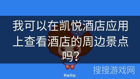 我可以在凯悦酒店应用上查看酒店的周边景点吗？