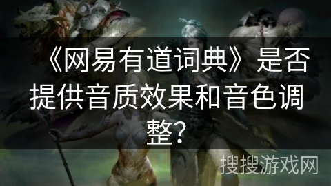 《网易有道词典》是否提供音质效果和音色调整？
