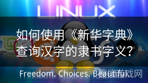 如何使用《新华字典》查询汉字的隶书字义？
