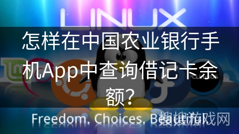 怎样在中国农业银行手机App中查询借记卡余额? 怎样在中国农业银行手机App中查询借记卡余额?