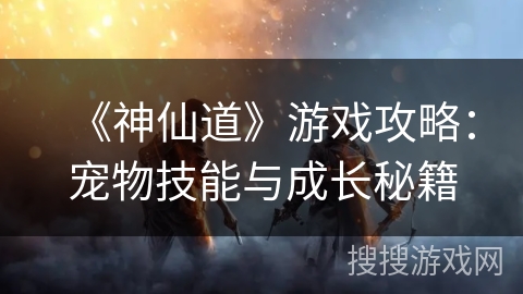 《神仙道》游戏攻略：宠物技能与成长秘籍