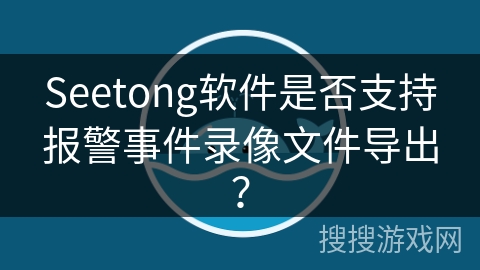 Seetong软件是否支持报警事件录像文件导出？