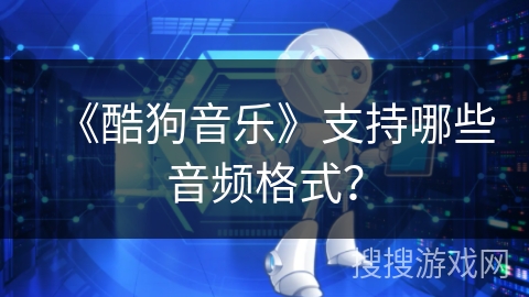 《酷狗音乐》支持哪些音频格式？