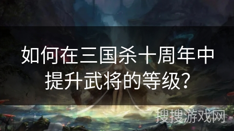 如何在三国杀十周年中提升武将的等级？
