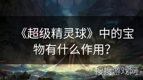 《超级精灵球》中的宝物有什么作用？