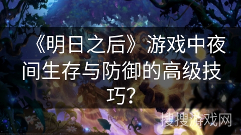 《明日之后》游戏中夜间生存与防御的高级技巧？