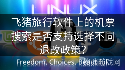 飞猪旅行软件上的机票搜索是否支持选择不同退改政策？