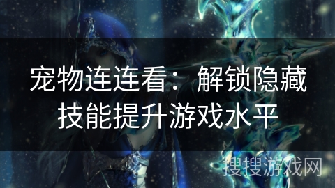 宠物连连看:解锁隐藏技能提升游戏水平 宠物连连看:解锁隐藏技能提升游戏水平