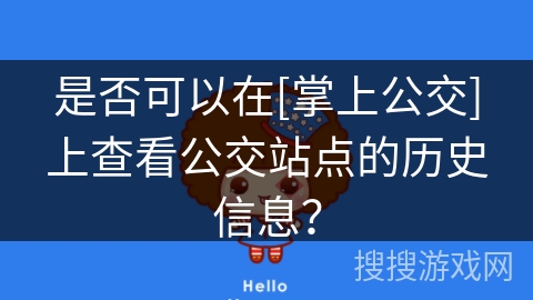 是否可以在[掌上公交]上查看公交站点的历史信息？