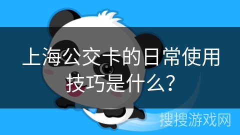 上海公交卡的日常使用技巧是什么？