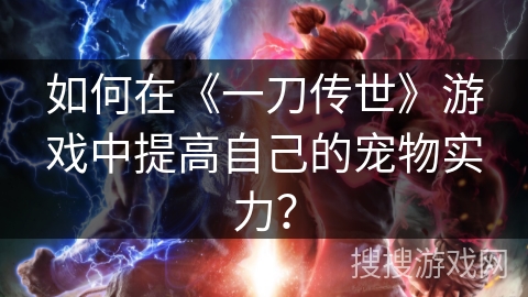 如何在《一刀传世》游戏中提高自己的宠物实力？