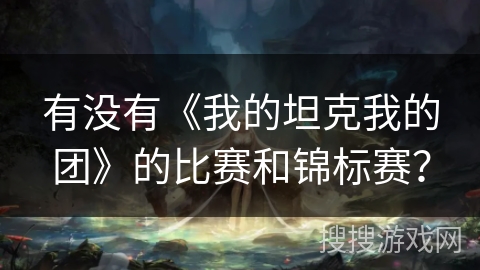 有没有《我的坦克我的团》的比赛和锦标赛？