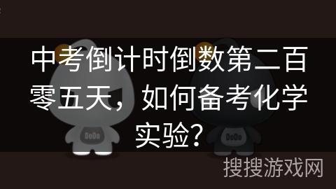 中考倒计时倒数第二百零五天，如何备考化学实验？
