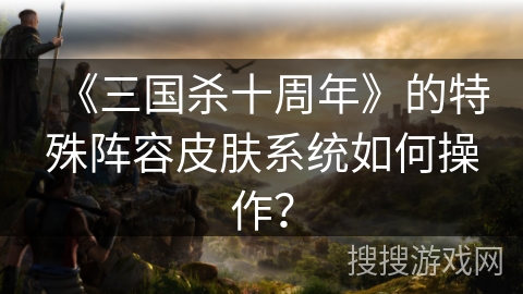 《三国杀十周年》的特殊阵容皮肤系统如何操作？