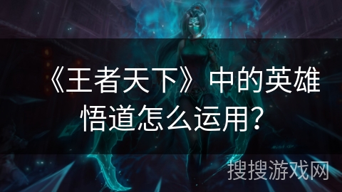 《王者天下》中的英雄悟道怎么运用？
