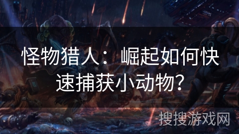 怪物猎人：崛起如何快速捕获小动物？