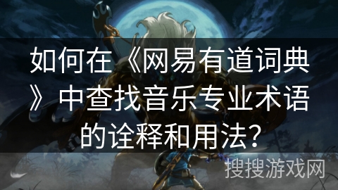 如何在《网易有道词典》中查找音乐专业术语的诠释和用法？