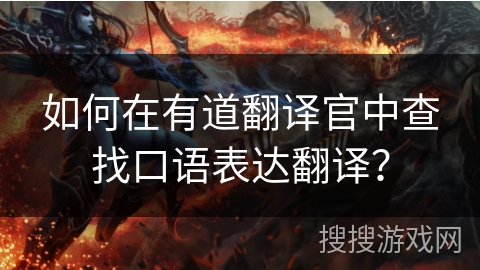 如何在有道翻译官中查找口语表达翻译？