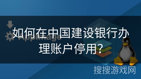 如何在中国建设银行办理账户停用？