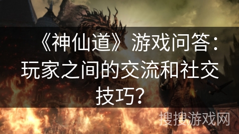 《神仙道》游戏问答：玩家之间的交流和社交技巧？