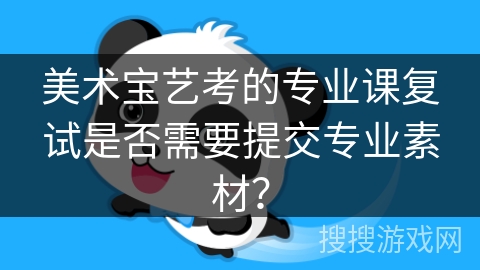 美术宝艺考的专业课复试是否需要提交专业素材？