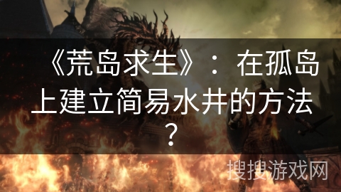 《荒岛求生》：在孤岛上建立简易水井的方法？