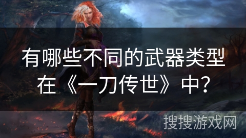 有哪些不同的武器类型在《一刀传世》中？
