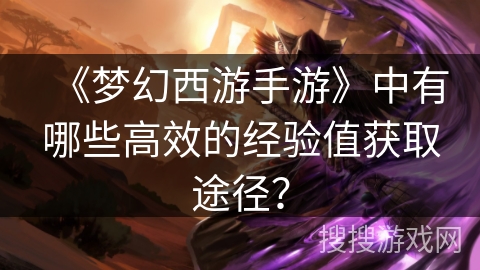 《梦幻西游手游》中有哪些高效的经验值获取途径？