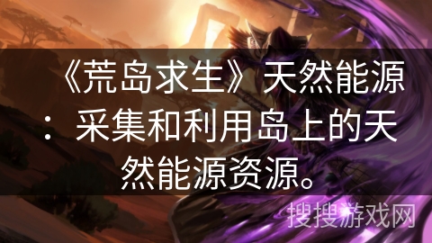 《荒岛求生》天然能源：采集和利用岛上的天然能源资源。
