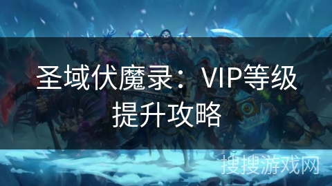圣域伏魔录：VIP等级提升攻略