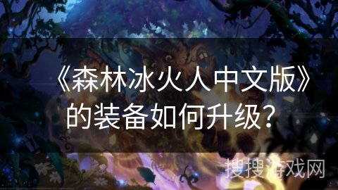 《森林冰火人中文版》的装备如何升级？