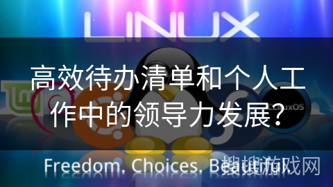 高效待办清单和个人工作中的领导力发展？