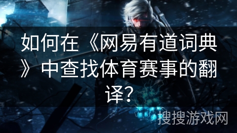如何在《网易有道词典》中查找体育赛事的翻译？