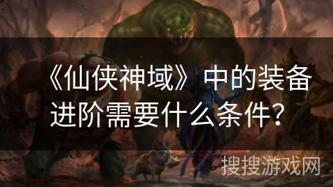 《仙侠神域》中的装备进阶需要什么条件？