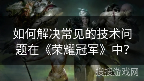 如何解决常见的技术问题在《荣耀冠军》中？