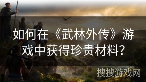 如何在《武林外传》游戏中获得珍贵材料？