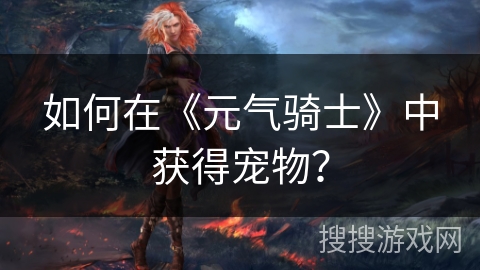 如何在《元气骑士》中获得宠物？