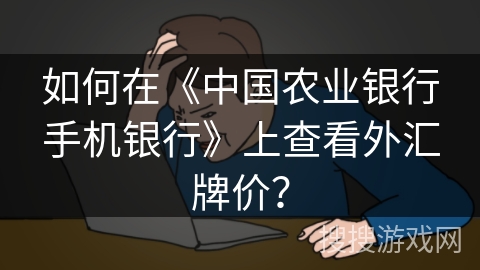 如何在《中国农业银行手机银行》上查看外汇牌价？