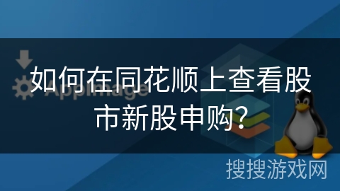 如何在同花顺上查看股市新股申购？